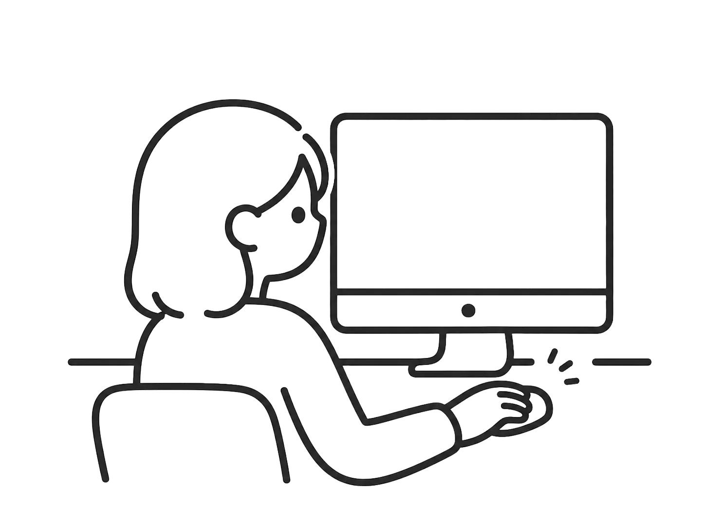 PCデザインをする人のイラスト